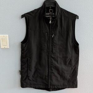 Scottevest Travel Vest Men's Sleek Black Utility Vest